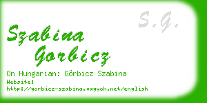 szabina gorbicz business card